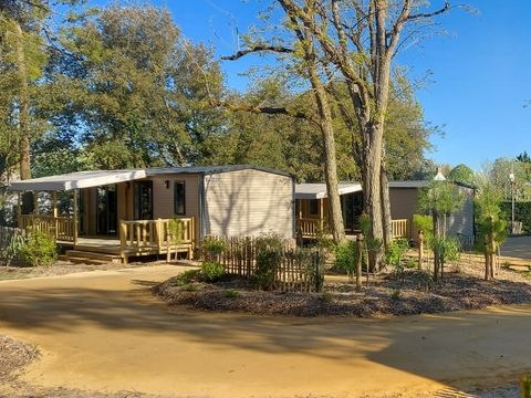 Mobilhome 4 personnes - PREMIUM "TERRE et DUNE" - 32m² - terrasse couverte 19 M²- 2 chambres - Nouveauté 2024