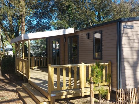 Mobilhome 4 personnes - PREMIUM "TERRE et DUNE" - 32m² - terrasse couverte 19 M²- 2 chambres - Nouveauté 2024