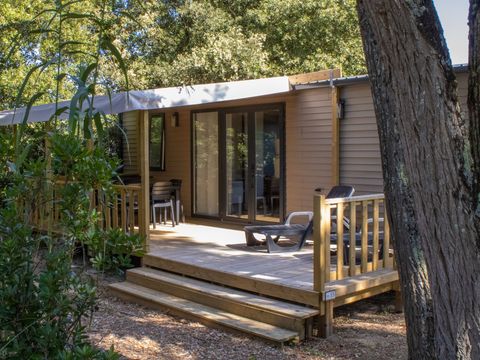 Mobilhome 6 personnes - PREMIUM "TERRE et FORET" - 35m² - 3 chambres - terrasse couverte 23M²-Nouveauté 2024