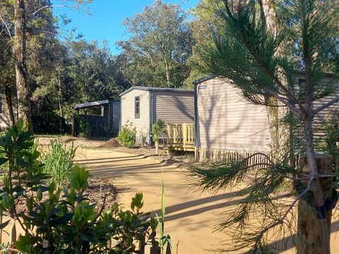 Mobilhome 6 personnes - PREMIUM "TERRE et FORET" - 35m² - 3 chambres - terrasse couverte 23M²-Nouveauté 2024