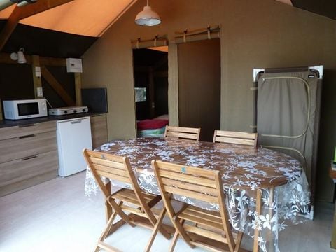 TENTE TOILE ET BOIS 4 personnes - Tente nature Cambodgia sans sanitaires