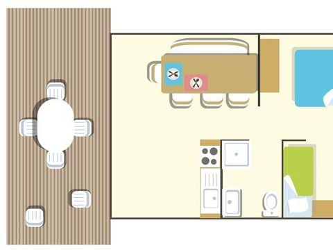 TENTE TOILE ET BOIS 6 personnes - Safari Lodge 6p