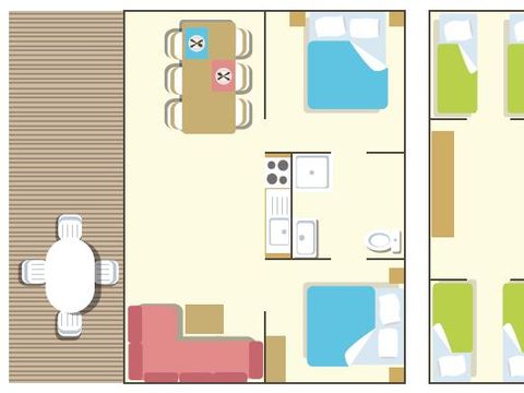 TENTE TOILE ET BOIS 8 personnes - Safari Lodge 8p