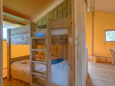 TENTE TOILE ET BOIS 6 personnes - Woody lodge 3Chambres sans sanitaires