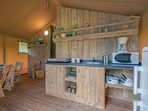 TENTE TOILE ET BOIS 6 personnes - Woody lodge 3Chambres sans sanitaires