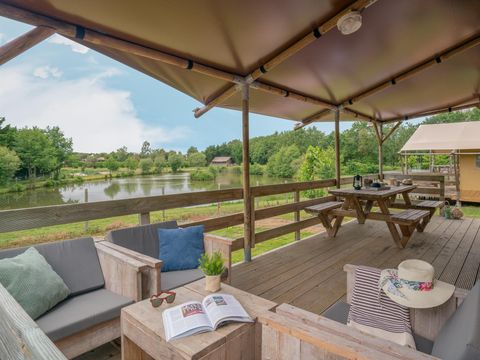 TENTE TOILE ET BOIS 8 personnes - Safari Lodge 8  personnes, Climatisée