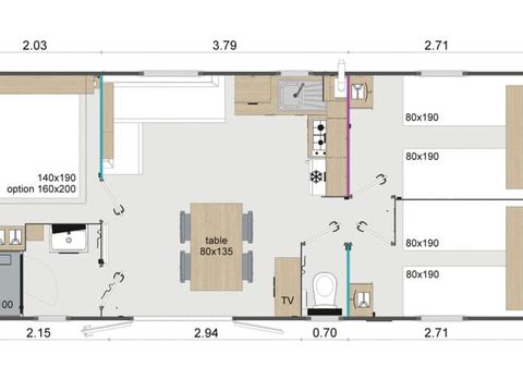 MOBILHOME 6 personnes - MH3 Familial