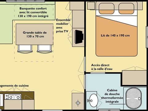 MOBILHOME 4 personnes - MH2 Les Cévennes Standard MOBILHOME 4 personnes - MH2 Les Cévennes Standard