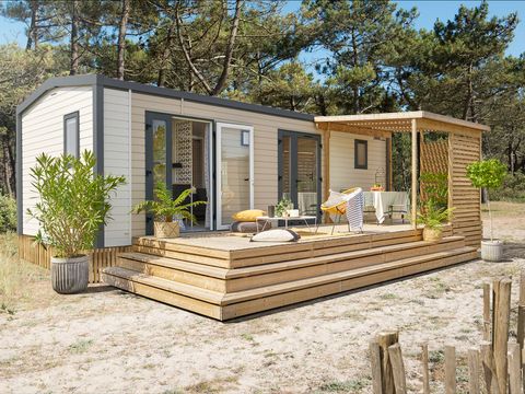 Mobilhome 4 personnes - MH Premium Grand Large Les Cévennes 30m² - 2 chambres-4pers - Terrasse semi-couverte - Climatisation