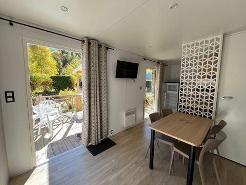 MOBILHOME 4 personnes - MH Premium Grand Large Les Cévennes 30m² (2ch-4pers) + terrasse semi-couverte + climatisation