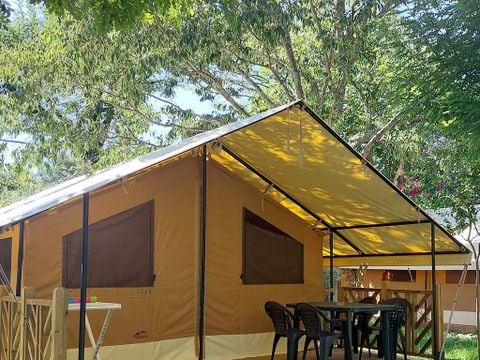 TENTE TOILE ET BOIS 5 personnes - tente lodge larzac