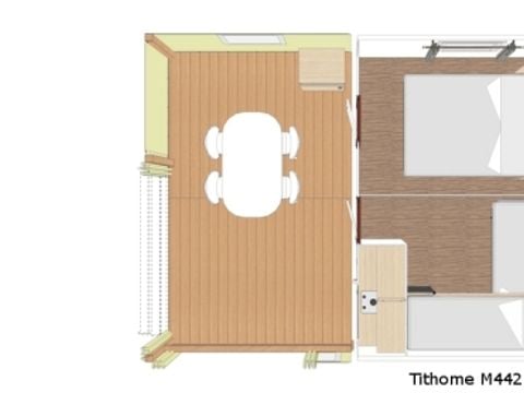 BUNGALOW TOILÉ 4 personnes - Tithome, sans sanitaires
