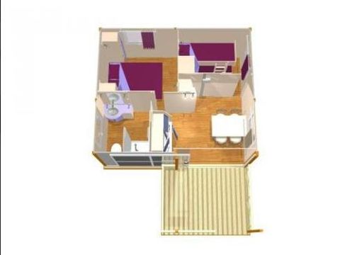 CHALET 4 personnes - Gitotel 2 chambres