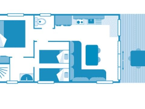 MOBILHOME 4 personnes - Cottage 4p 2ch vue forêt ****