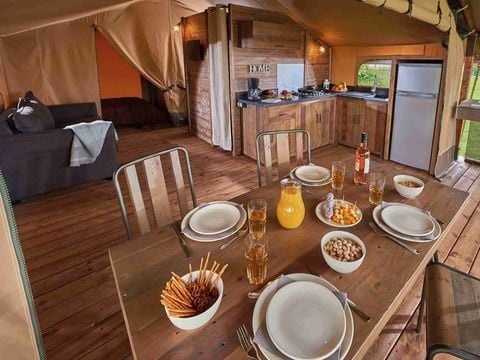 TENTE TOILE ET BOIS 7 personnes - Lodge Grand Confort
