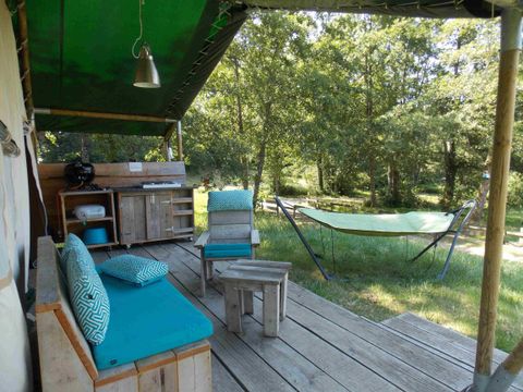 Tente en toile et en bois 5 personnes - Safari Eco