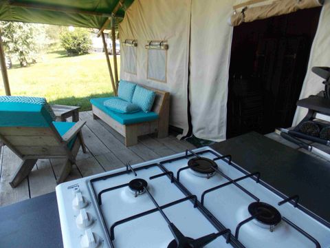 TENTE TOILE ET BOIS 5 personnes - Safari Eco