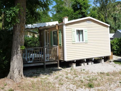 MOBILHOME 2 personnes - Confort 18m² (1 chambre) + terrasse semi-couverte