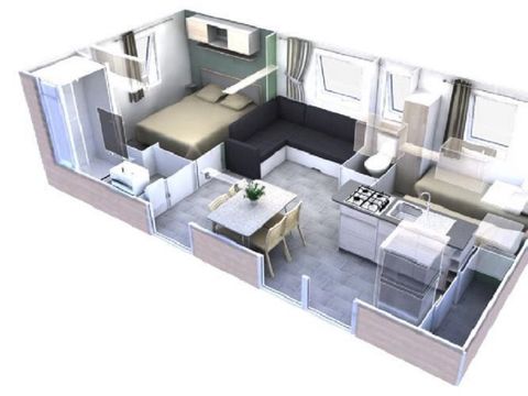 MOBILHOME 6 personnes - 2 Chambre EVO29 + Climatisation dimanche