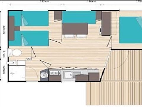 MOBILHOME 4 personnes - 2 chambres (dimanche) - CLIM