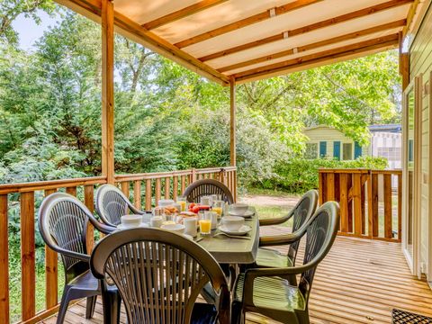 MOBILHOME 6 personnes - Comfort | 3 Ch. | 6 Pers. | Terrasse surélevée | Clim.