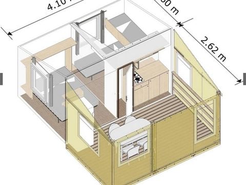 TENTE 5 personnes - Eco  2 Chambres 