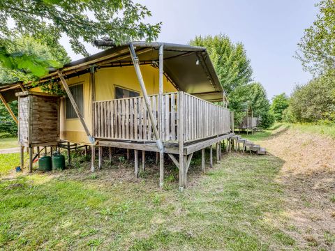 TENTE TOILE ET BOIS 4 personnes - Tente Lodge 3 Pièces 4 Personnes