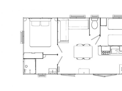 Mobilhome 4 personnes - Cosy Home Flower 29m² - 2 chambres - CLIM - TV - Lave-vaisselle