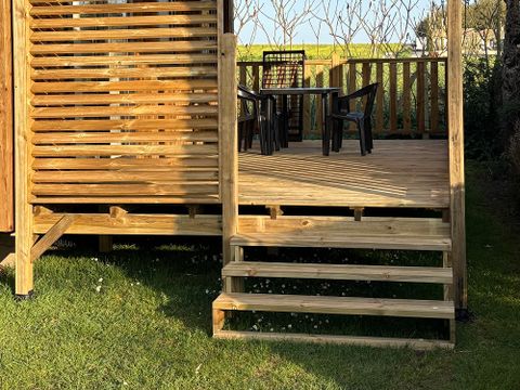 Mobilhome 4 personnes - Palmy Premium 24,5m2 - 2 chambres - CLIM - TV - Lave-vaisselle - Terrasse Couverte