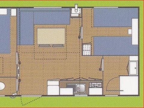 MOBILHOME 4 personnes - MH2 COTTAGE CONFORT L 29 m²