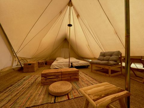 Tente en toile et en bois 2 personnes - Bivouac - 2 pers