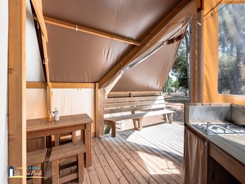 LODGE 4 personnes - Tente Écolodge Confort 17m² (2 chambres) - sans sanitaires