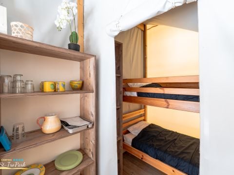 LODGE 4 personnes - Tente Écolodge Confort 17m² (2 chambres) - sans sanitaires