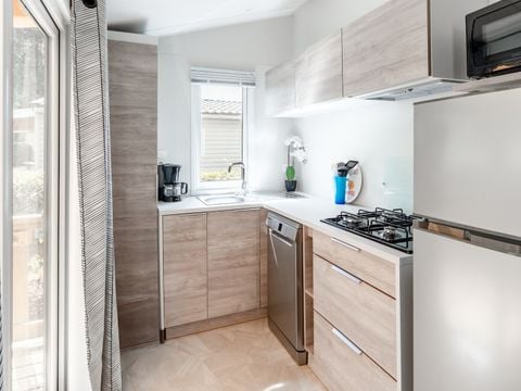 MOBILHOME 2 personnes - Mobil-home Premium 19m² (1 chambre) + Lave-vaisselle + Terrasse semi-couverte 11m²
