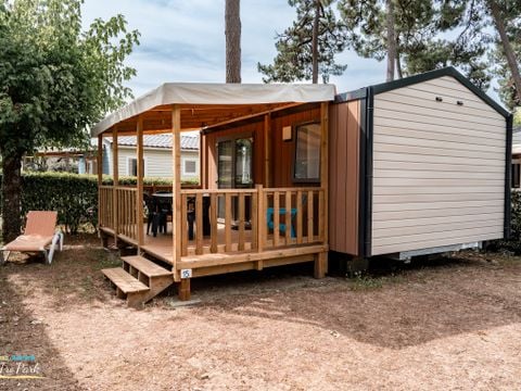 MOBILHOME 2 personnes - Mobil-home Premium 19m² (1 chambre) + Lave-vaisselle + Terrasse semi-couverte 11m²