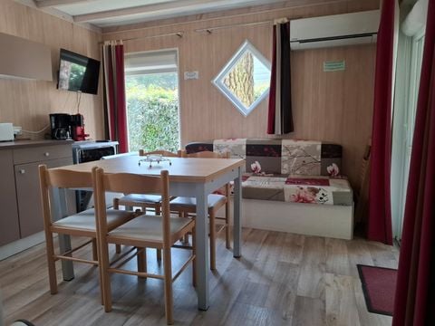 CHALET 6 personnes - Chalet Premium 34m² (3 chambres) + Climatisation + Lave-vaisselle + Terrasse couverte