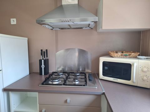Chalet 6 personnes - Premium 34m² - 3 chambres - Climatisation - Lave-vaisselle - Terrasse couverte