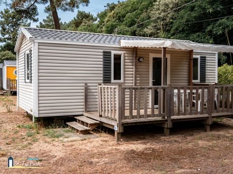 MOBILHOME 4 personnes - Mobil-home Confort 27.5m² (2 chambres) + terrasse bois semi-couverte 11m²