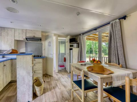 Mobilhome 6/8 personnes - Premium - 4 Pièces - Côté Etang - TV