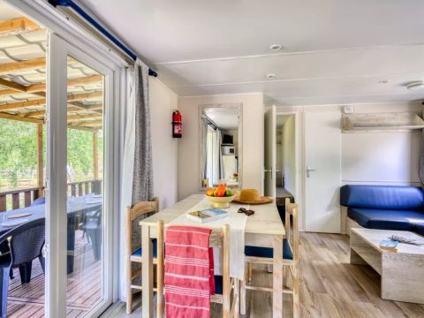 Mobilhome 6/8 personnes - Premium - 4 Pièces - Côté Etang - TV