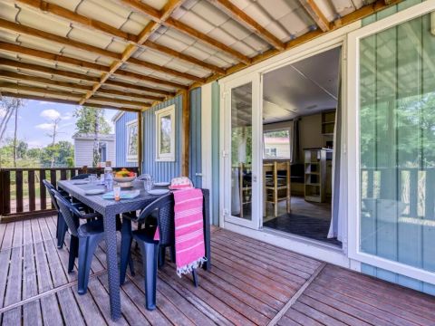 MOBILHOME 8 personnes - Mobil-Home Premium 4 Pièces 6/8 Personnes Côté Etang + TV