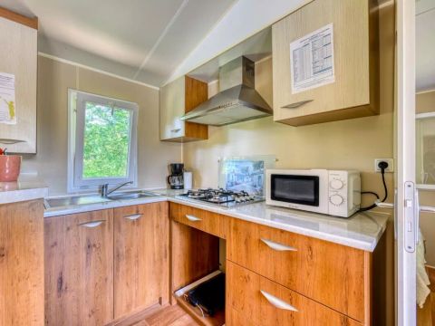 MOBILHOME 8 personnes - Mobil-Home Premium 4 Pièces 6/8 Personnes Côté Etang + TV