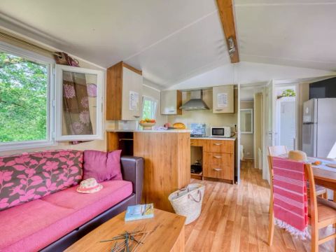 MOBILHOME 8 personnes - Mobil-Home Premium 4 Pièces 6/8 Personnes Côté Etang + TV