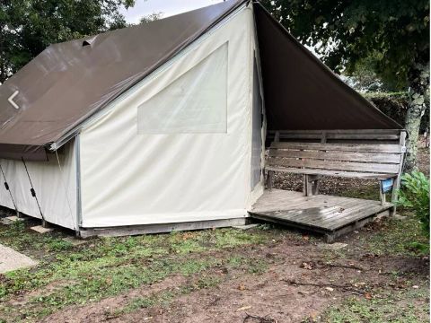 Tente en toile et en bois 4 personnes - Tente Lodge Kenya - 3 Pièces - Sans Sanitaire