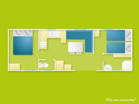 MOBILHOME 6 personnes - Mobil-home 4/6 places 26m² .TV 6 pers