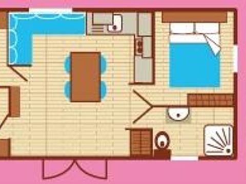 MOBILHOME 8 personnes - Mobil-home 6/8 places, 32m² (3 Chambres). TV 6/8 pers