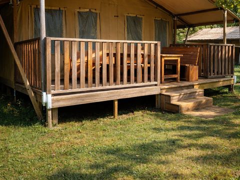 TENTE TOILE ET BOIS 6 personnes - Tente Safari 6 places climatisé 6 pers