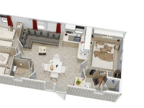 MOBILHOME 6 personnes - IRM Magnolia, 3 chambres