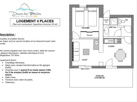 APPARTEMENT 4 personnes - RIEUSSET REZ DE CHAUSSEE TERRASSE TV