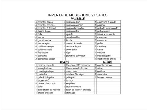 MOBILHOME 2 personnes - TERRASSE CLIM TV